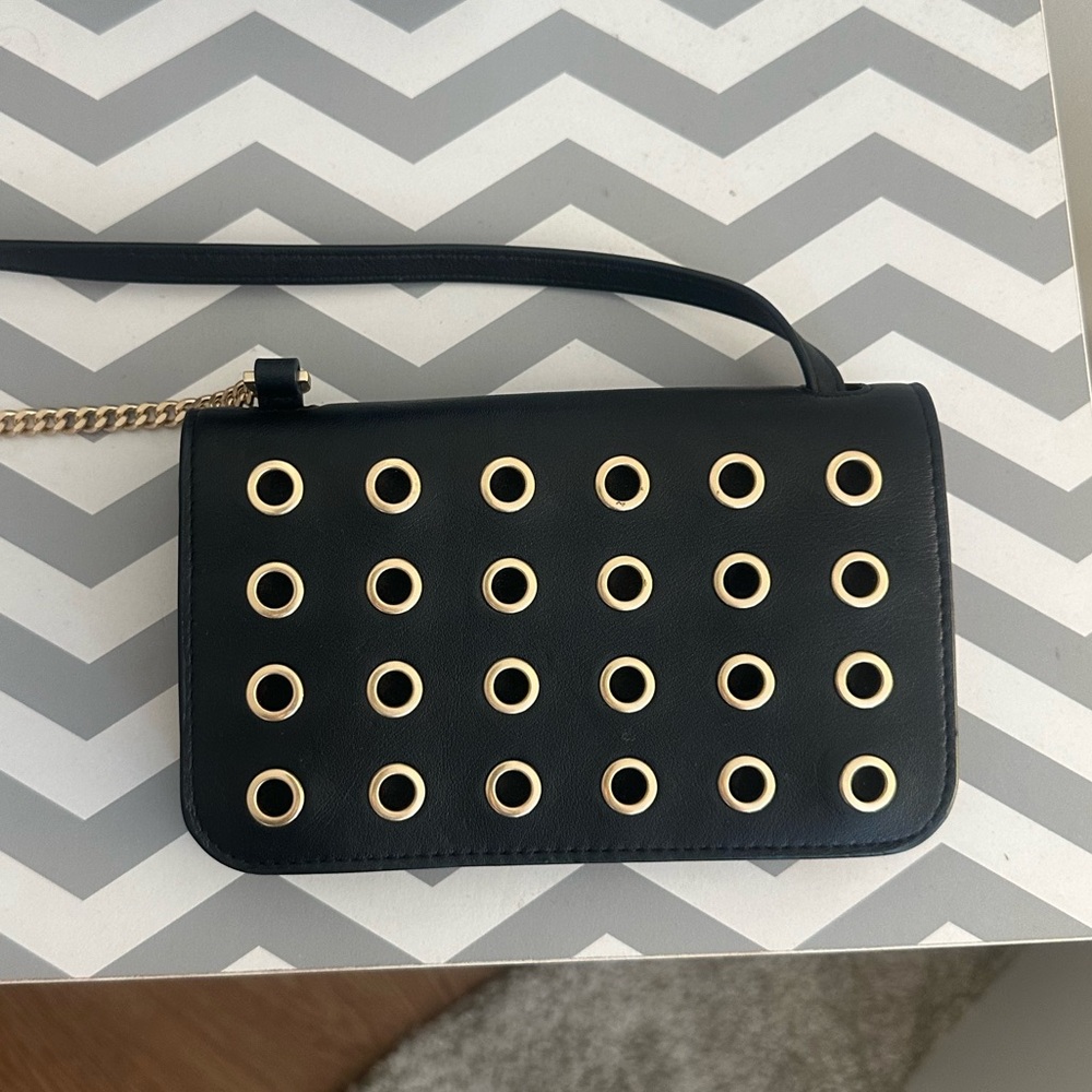 All Saints Gold Eyelet Crossbody Bag